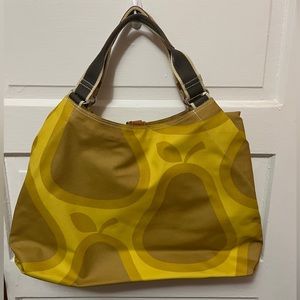 Orla Kiely pear print beach bag